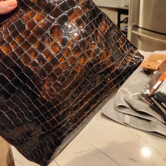 Brighton Patent Leather Croc Embossed Bag - Picture 11 of 16